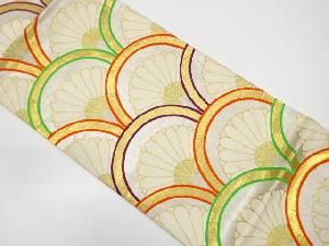 アンティーク　青海波に花模様織り出し袋帯（材料）